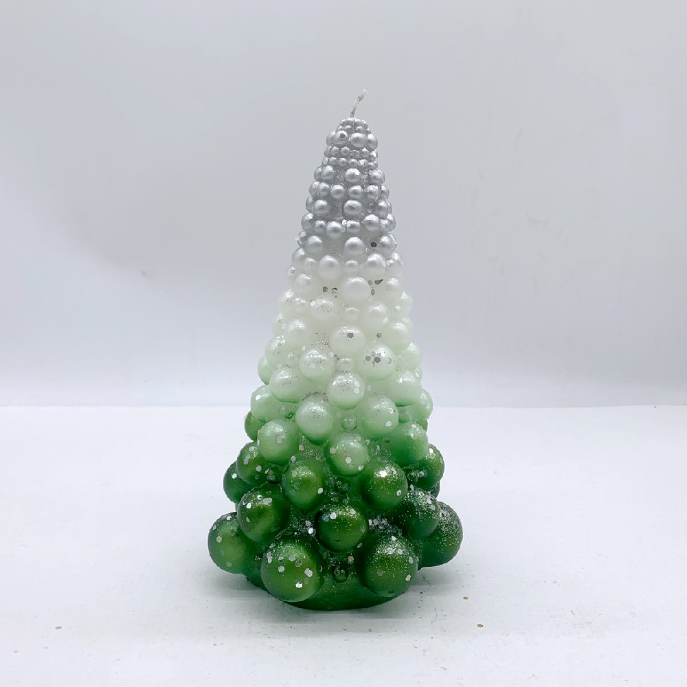 Ombre metallic bubble Christmas Tree with Glitter powder
