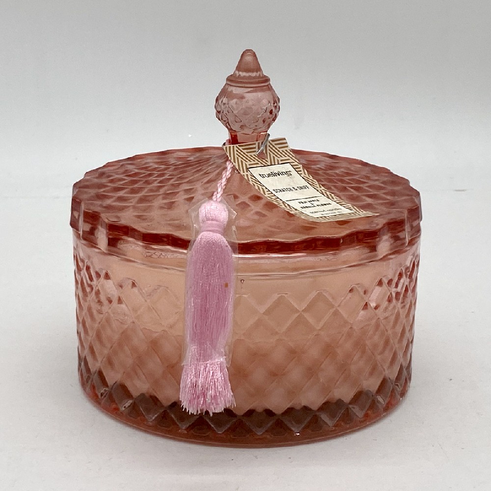 Glass Jar Candle with Pointed Glass Lid